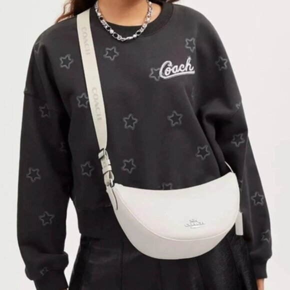 NWT ✅ Coach PACE Smooth Leather Shoulder Bag CT644 CHALK / SILVER⭐ NWT - Picture 9 of 17